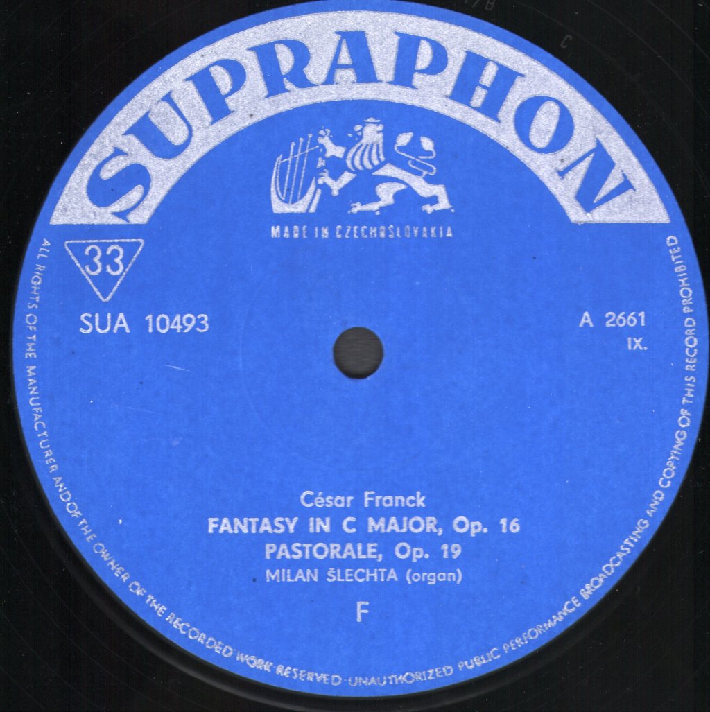 Milan Slechta - Cesar Franck - Organ Compositions - Lp