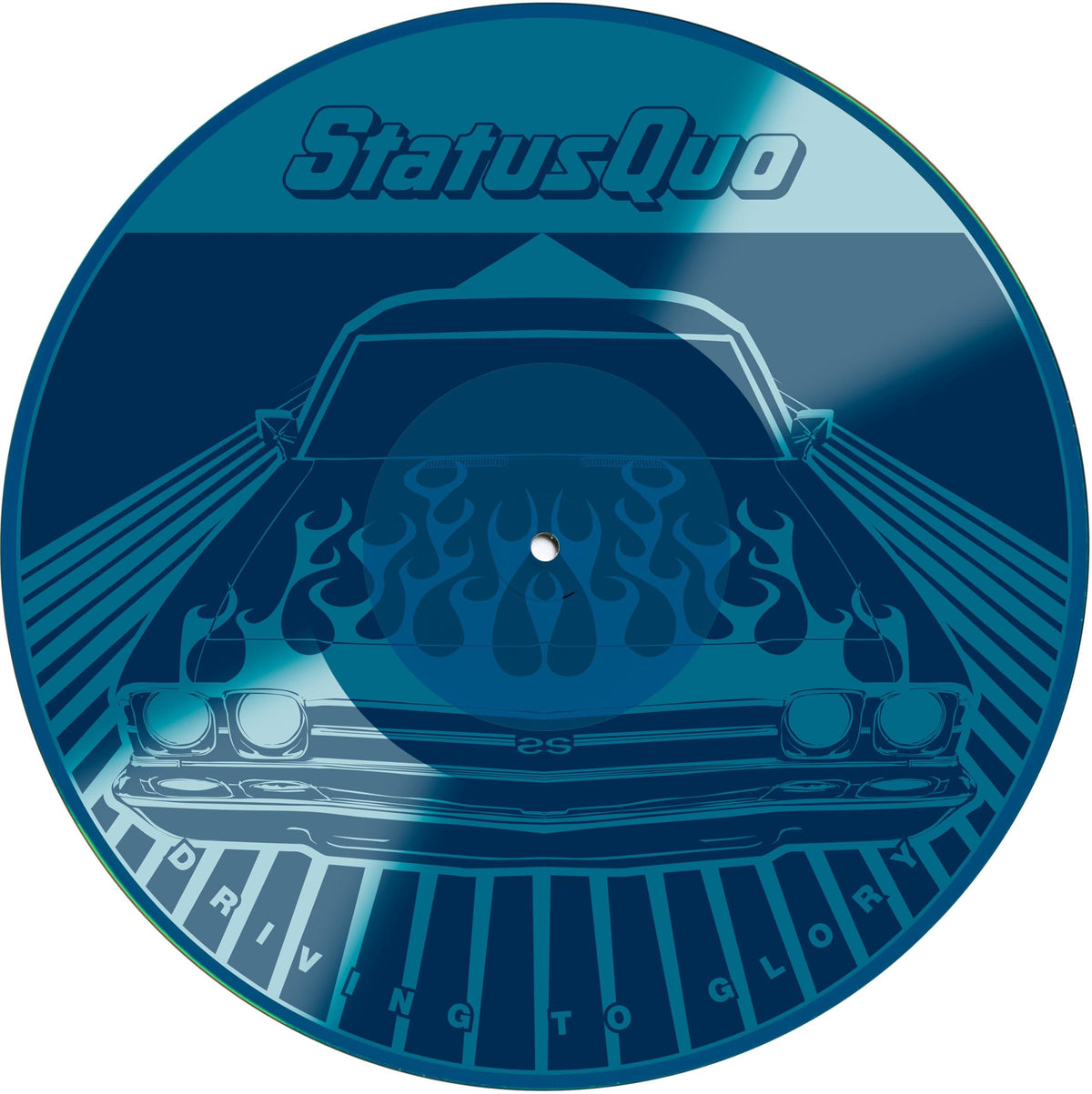 Status Quo - Driving To Glory Limited Edition 12" Blue Etched Single - Lp