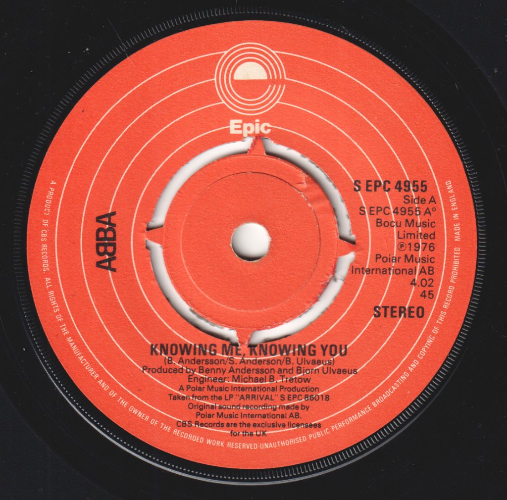 ABBA - Knowing Me Knowing You - 7 Inch