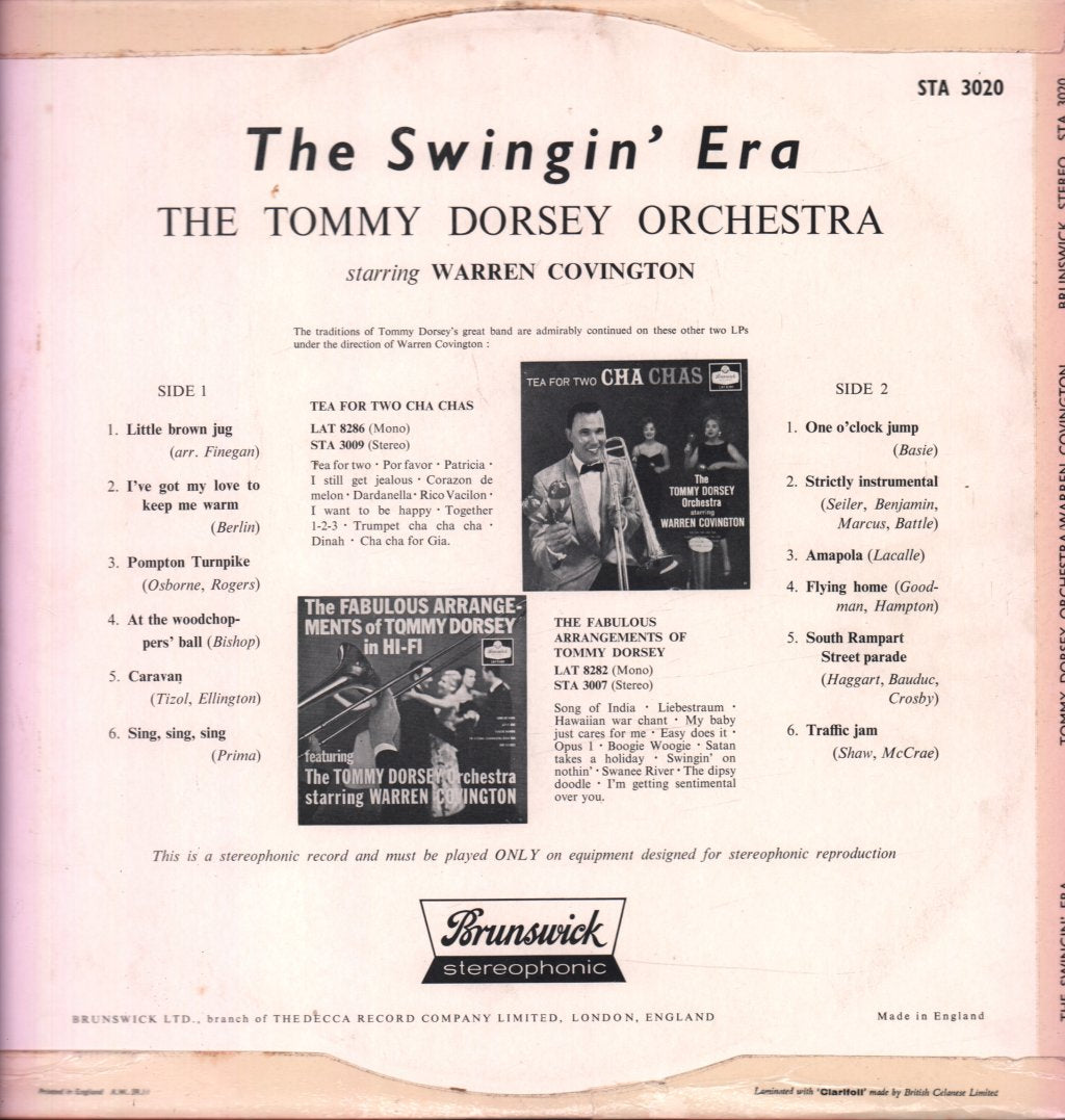 Tommy Dorsey Orchestra Starring Warren Covington - Swingin' Era - Lp