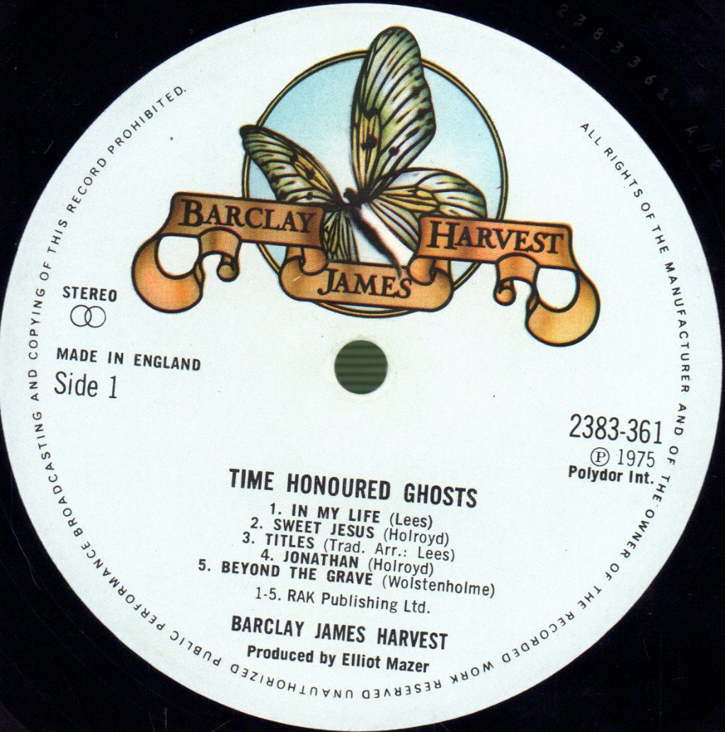 Barclay James Harvest - Time Honoured Ghosts / Octoberon - Double Lp