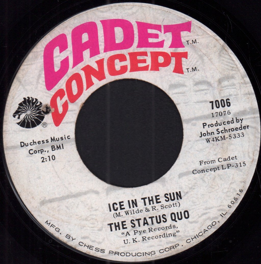 Status Quo - Ice In The Sun - 7 Inch
