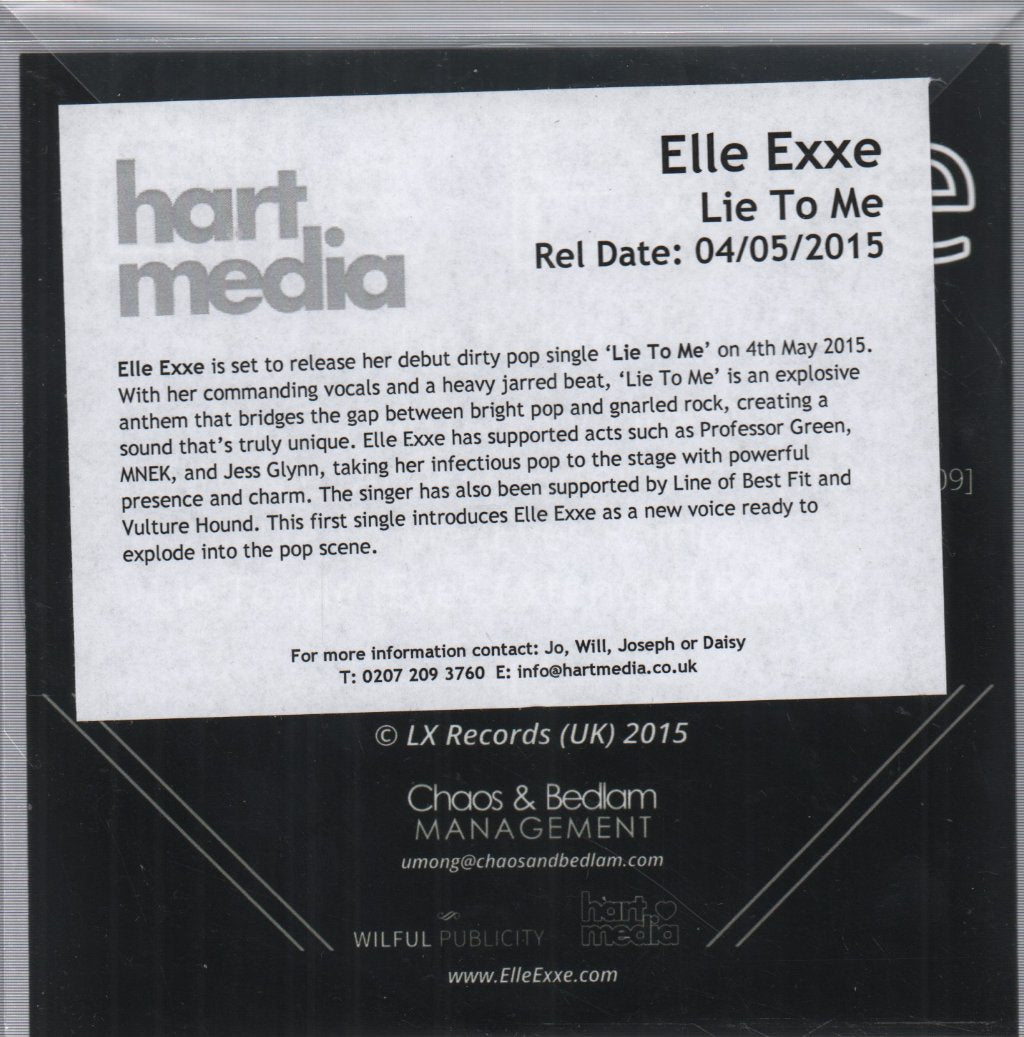 Elle Exxe - Lie To Me - Cdr