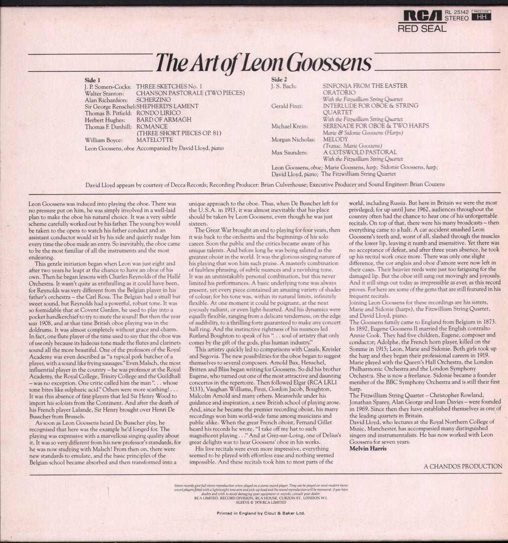 Leon Goossens - Art Of Leon Goossens - Lp