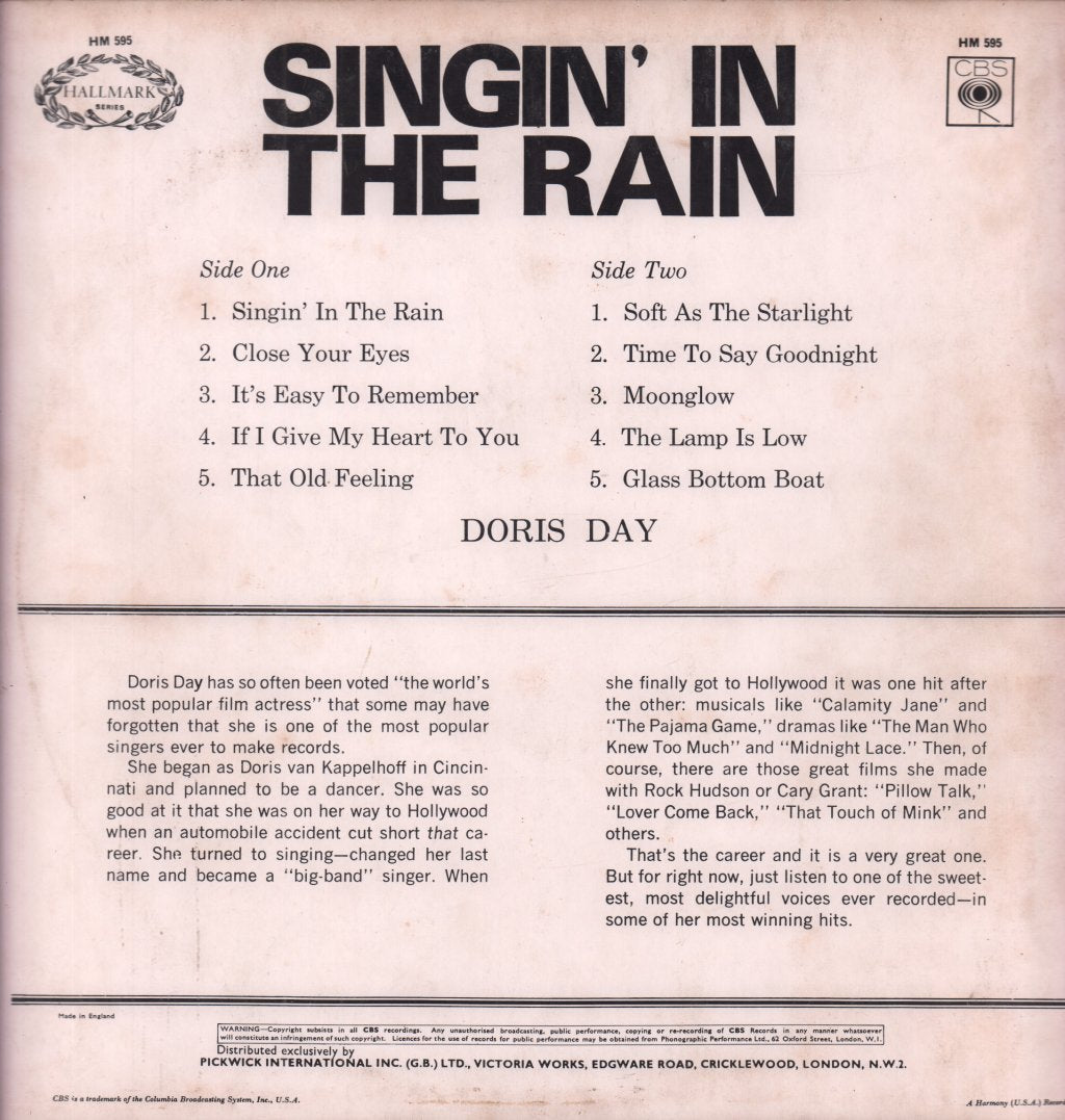 Doris Day - Singin' In The Rain - Lp