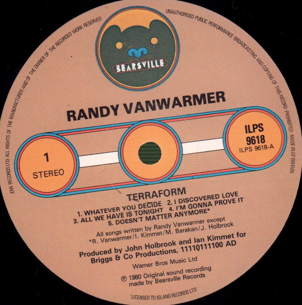 Randy Vanwarmer - Terraform - Lp