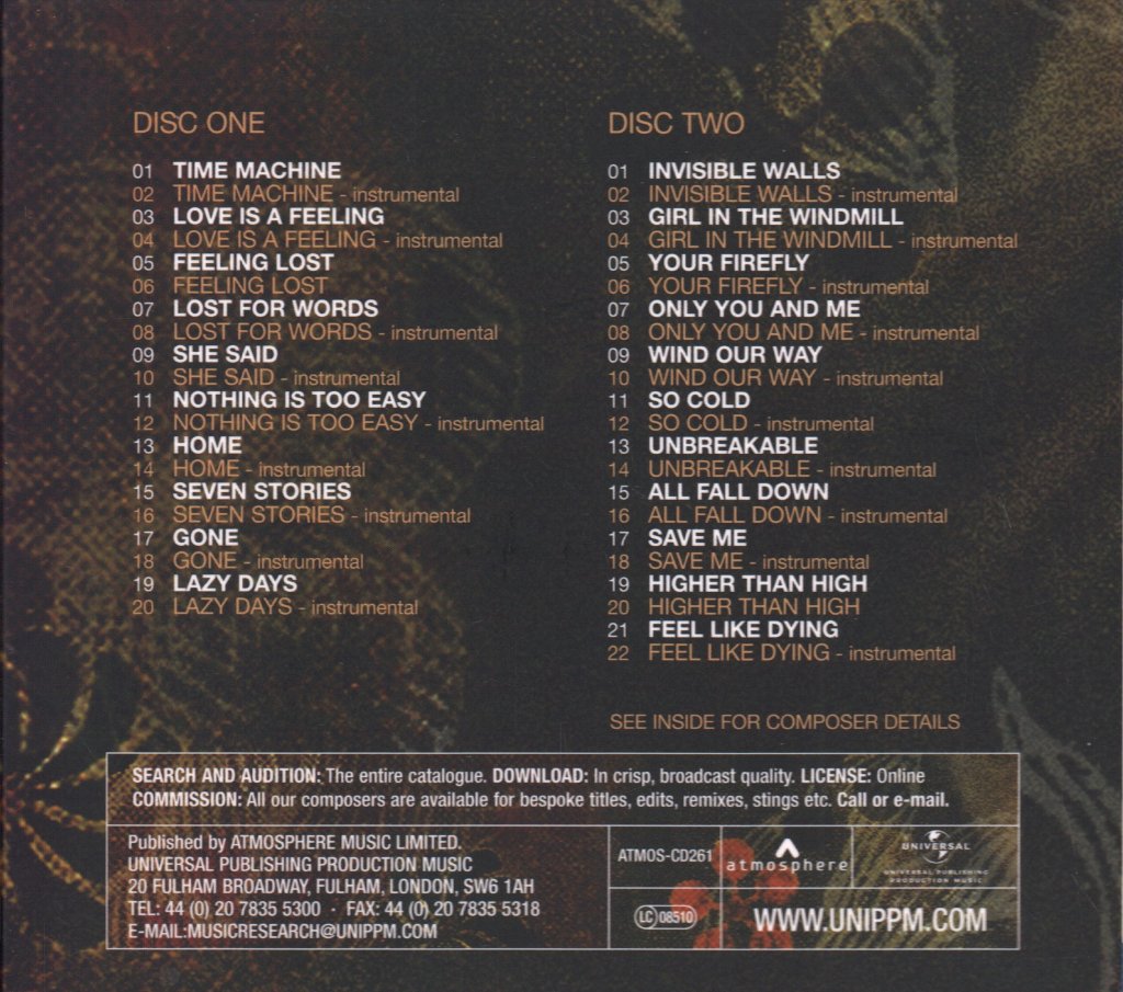 Various Artists - Twenty Something Songs; Volume Two: Vocals and Instrumentals - Double Cd