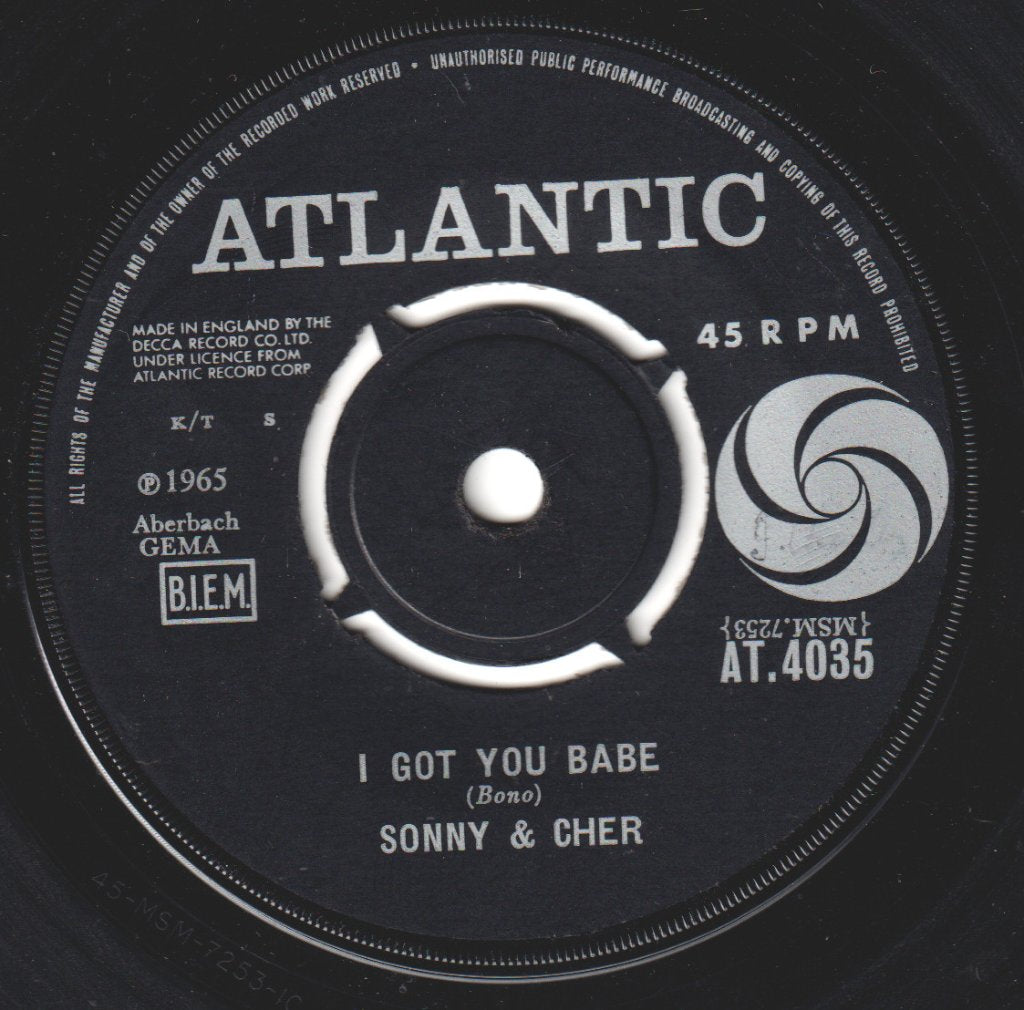 Sonny And Cher - I Got You Babe - 7 Inch