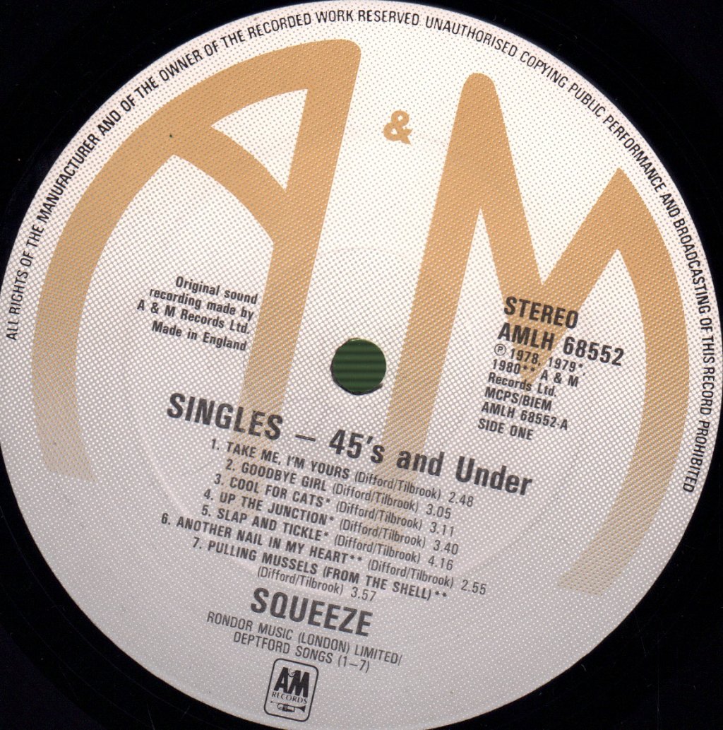 Squeeze - Singles 45'S And Under - Lp