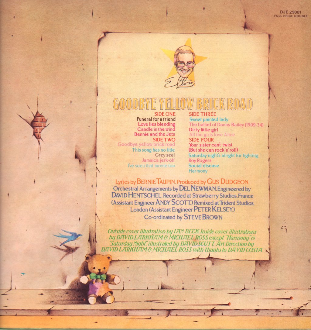 Elton John - Goodbye Yellow Brick Road - Double Lp