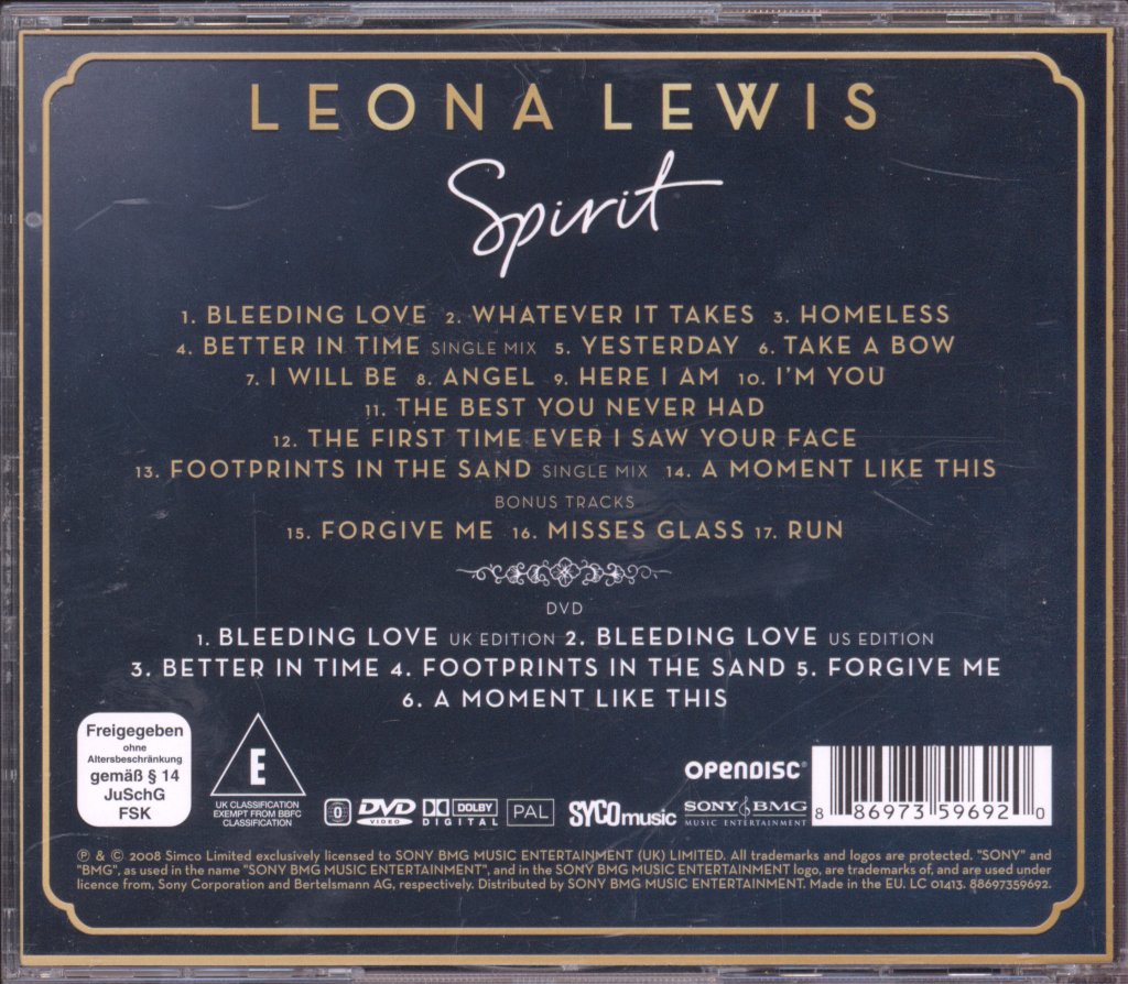 Leona Lewis - Spirit - Cd/Dvd