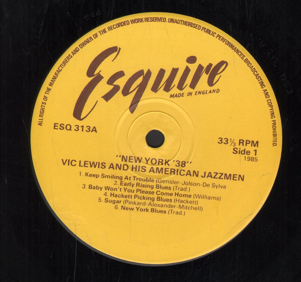 Vic Lewis And His American Jazzmen - New York '38 - Lp