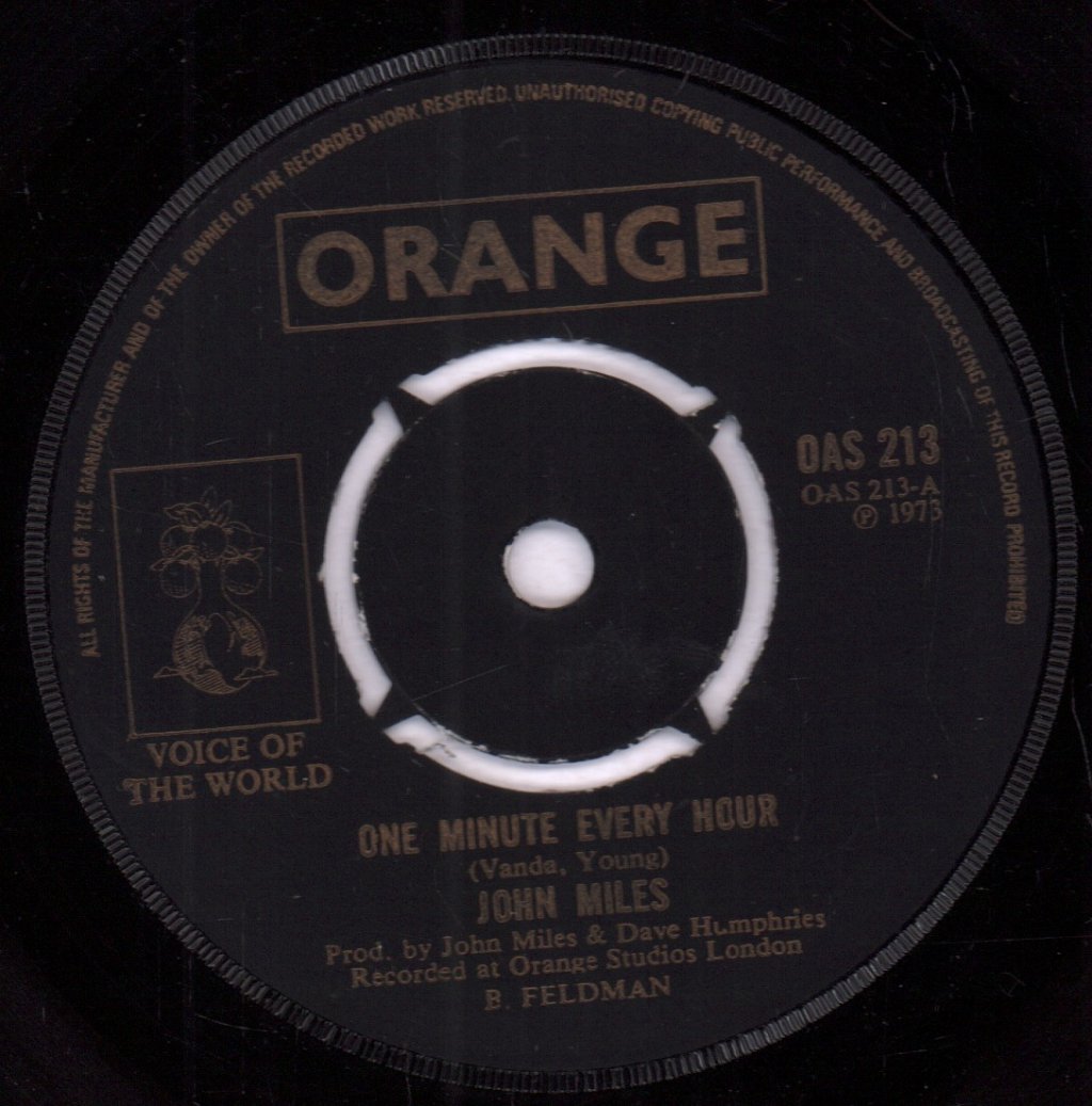 John Miles - One Minute Every Hour - 7 Inch