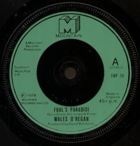 Wales O'regan - Fool's Paradise - 7 Inch