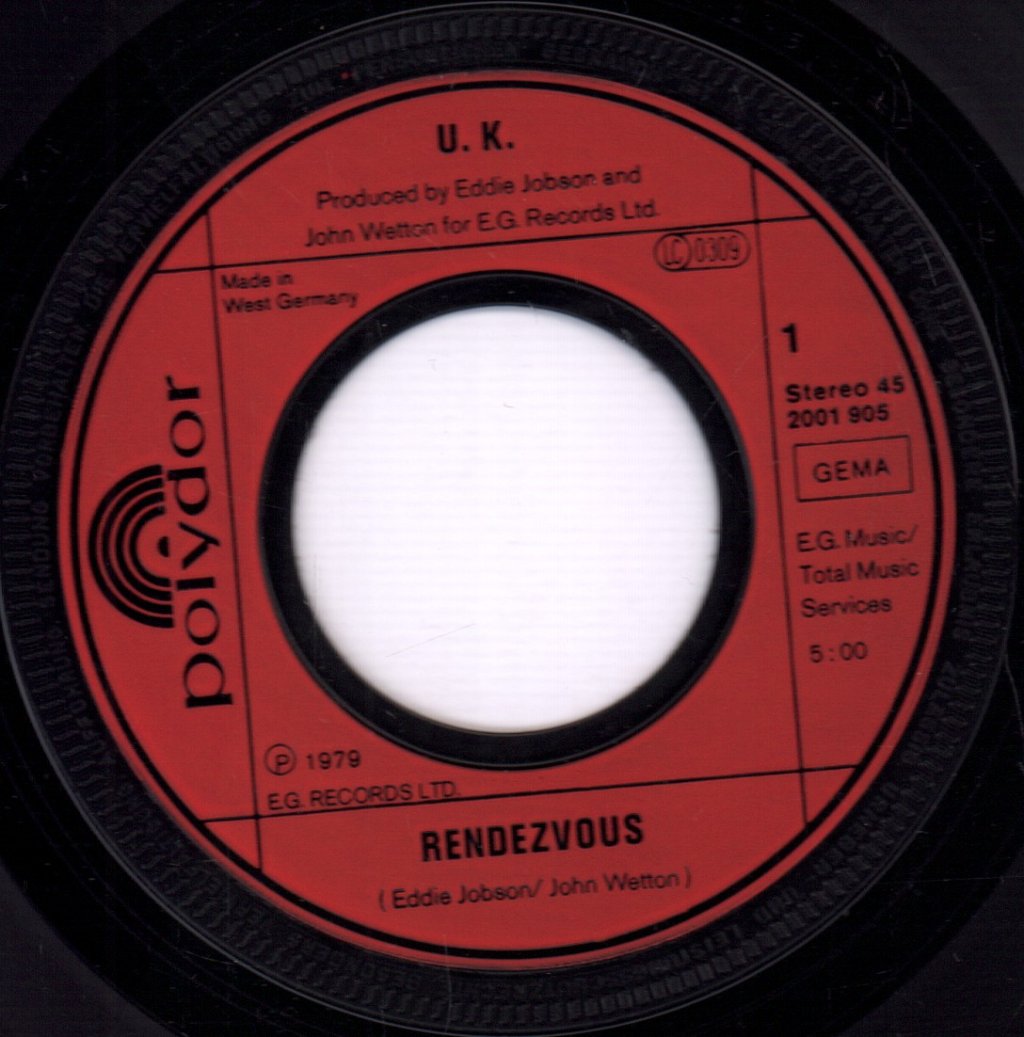 Uk (Prog/Rock Group) - Rendezvous - 7 Inch