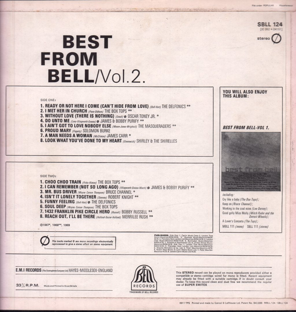Various Artists - Best From Bell Vol.2 - Lp