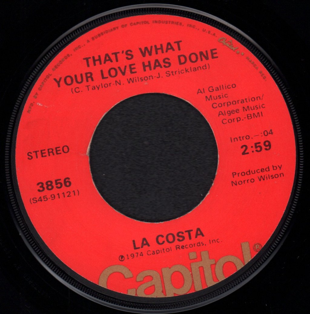 La Costa - I Wanta Get To You - 7 Inch
