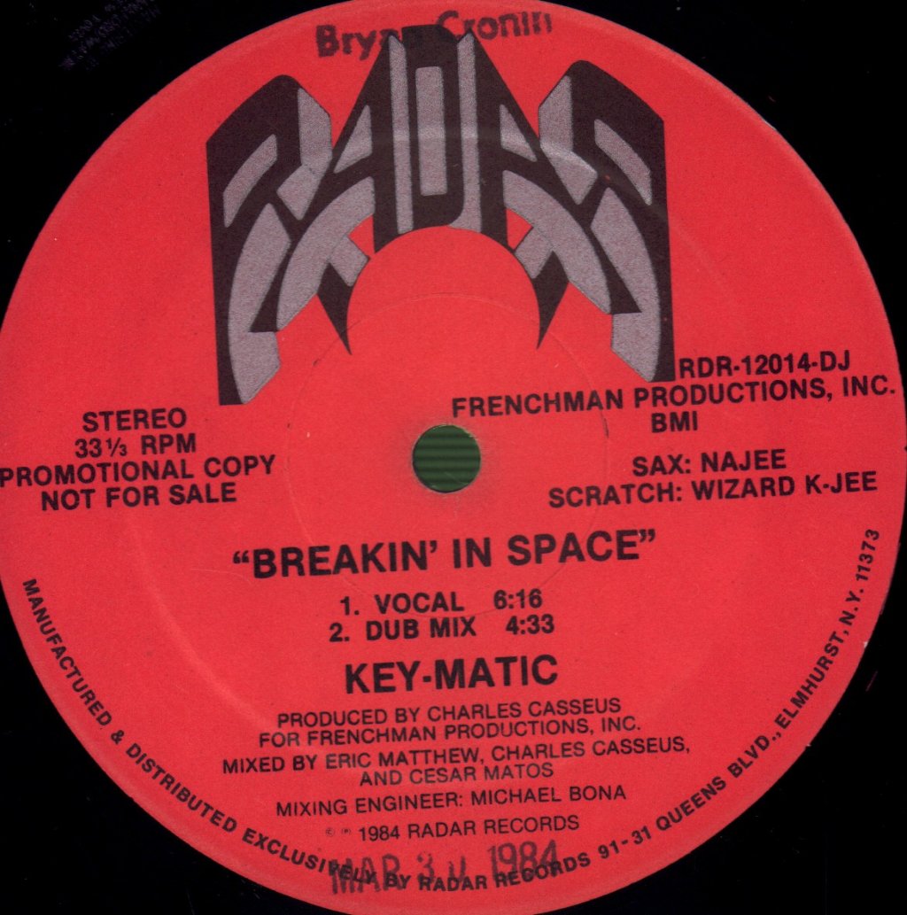 Key Matic / Gary's Gang - Breakin' In Space / Runaway - 12 Inch