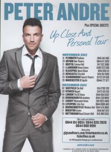 Peter Andre - Up Close And Personal Tour - Flyer