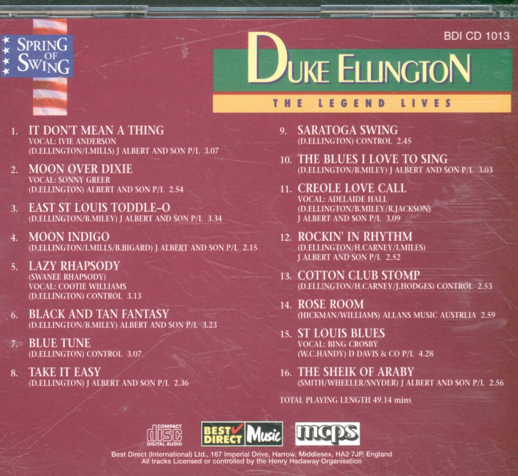 Duke Ellington - Legend Lives - Cd