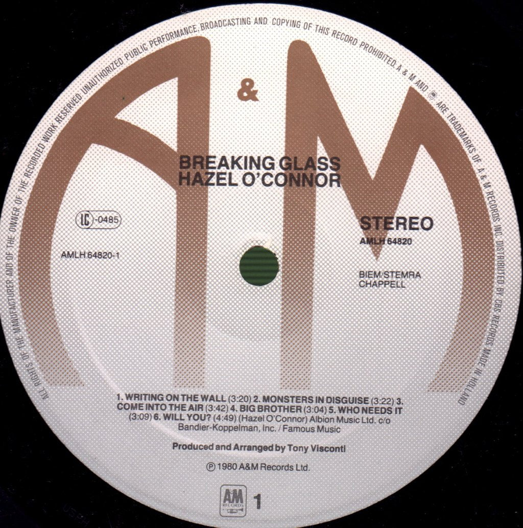Hazel O'Connor - Breaking Glass - Lp