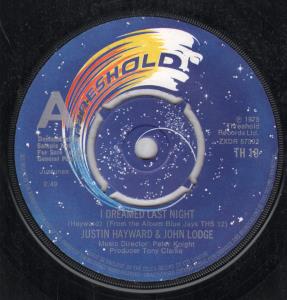 Justin Hayward And John Lodge - I Dreamed Last Night - 7 Inch
