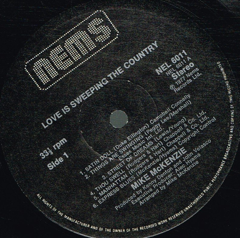 Mike McKenzie - Love Is Sweeping The Country - Lp