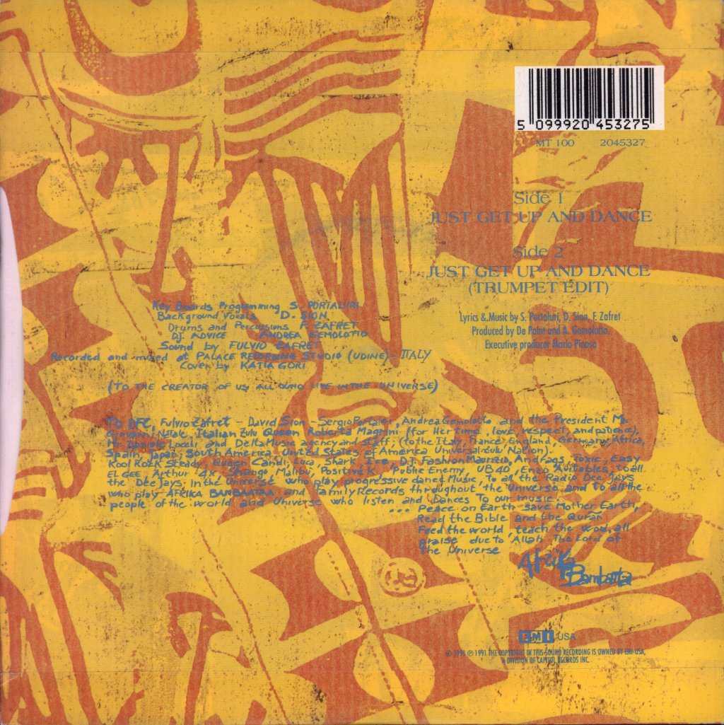 Afrika Bambaataa - Just Get Up And Dance - 7 Inch