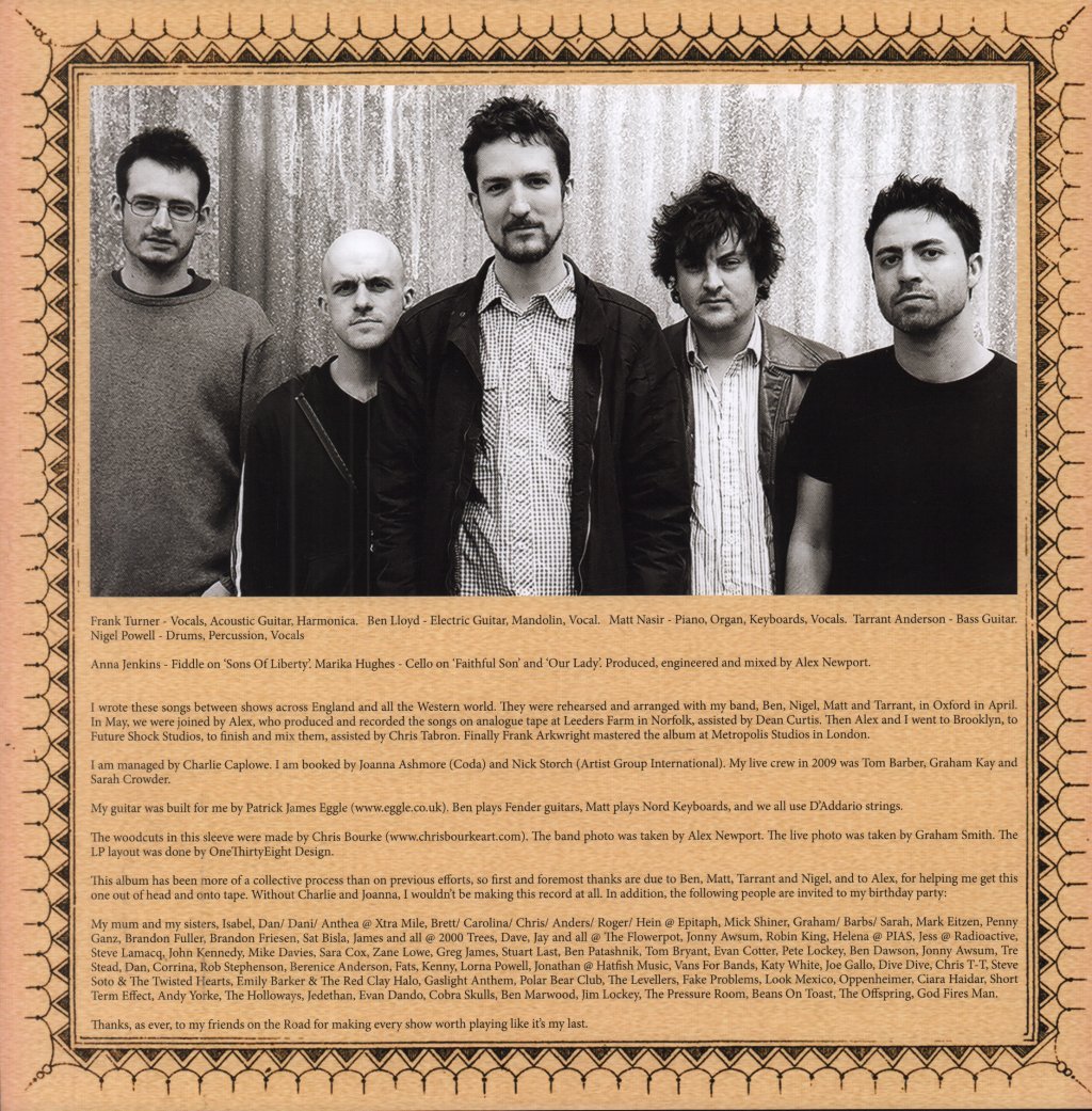 Frank Turner - Poetry Of The Deed - Lp