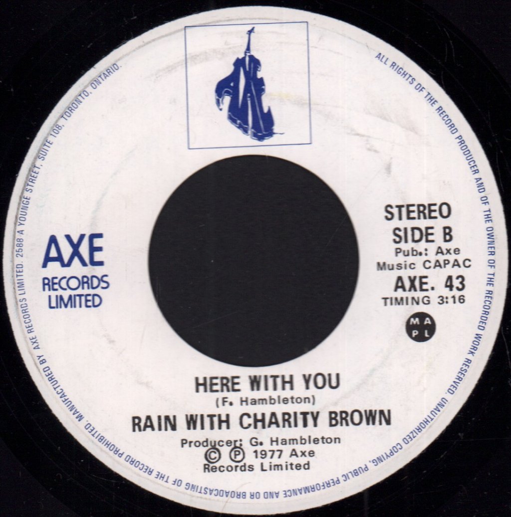 Rain With Charity Brown - Out Of My Mind - 7 Inch