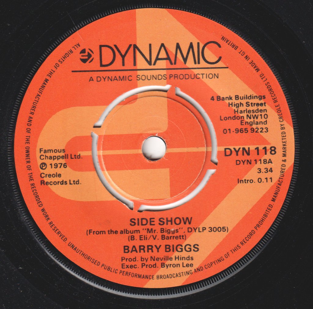 Barry Biggs - Side Show - 7 Inch