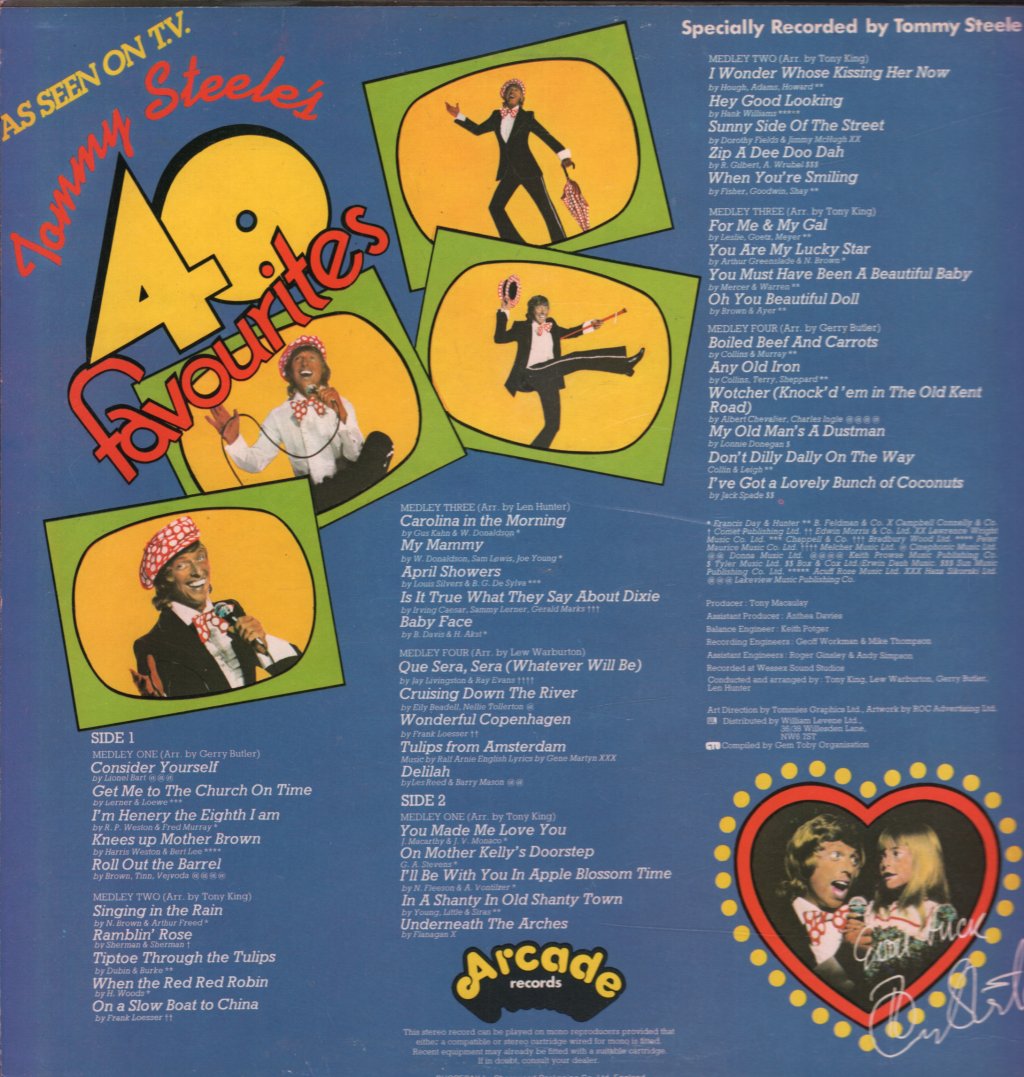 Tommy Steele - Tommy Steele's 40 Favourites - Lp