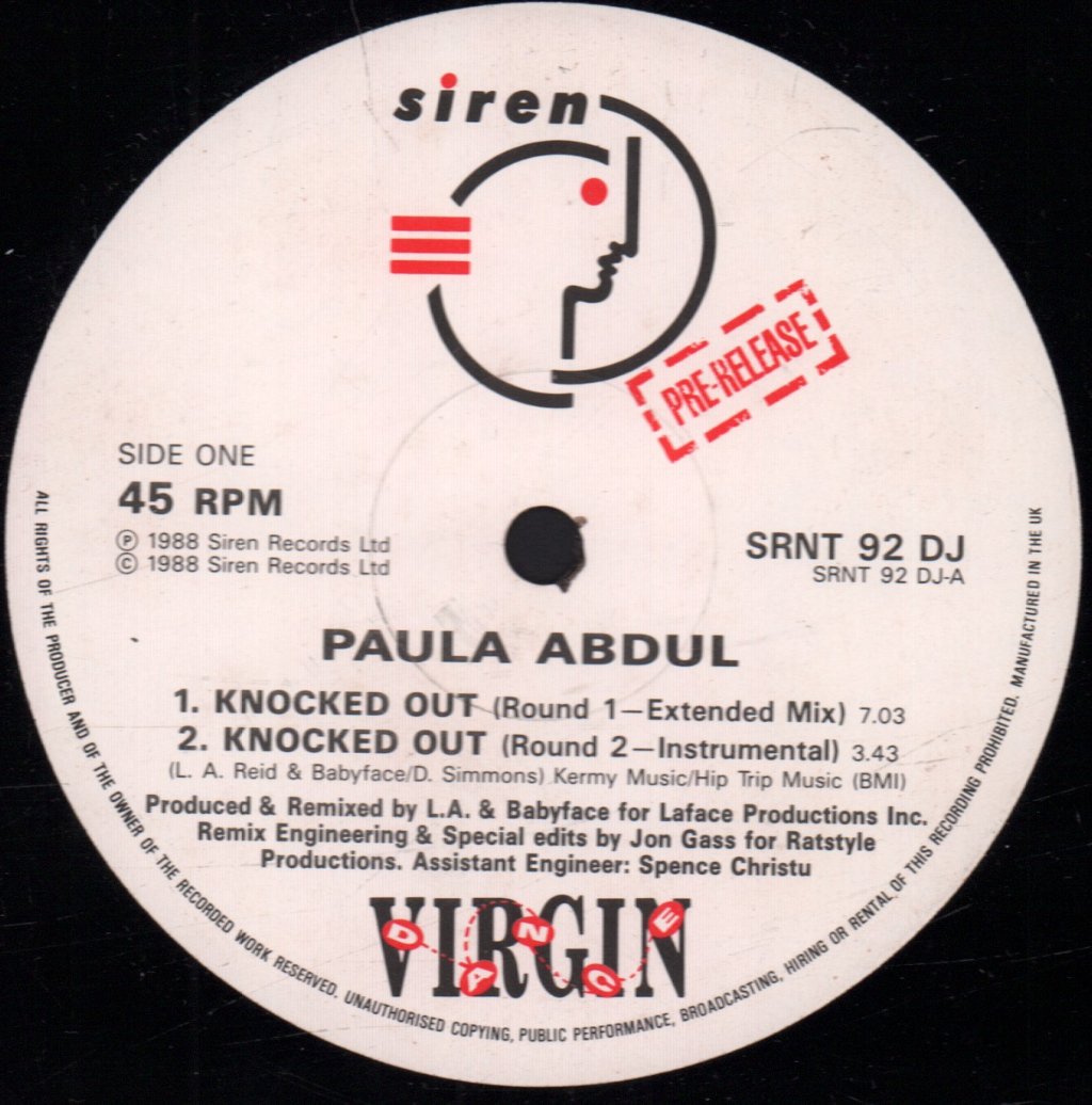 Paula Abdul - Knocked Out - 12 Inch