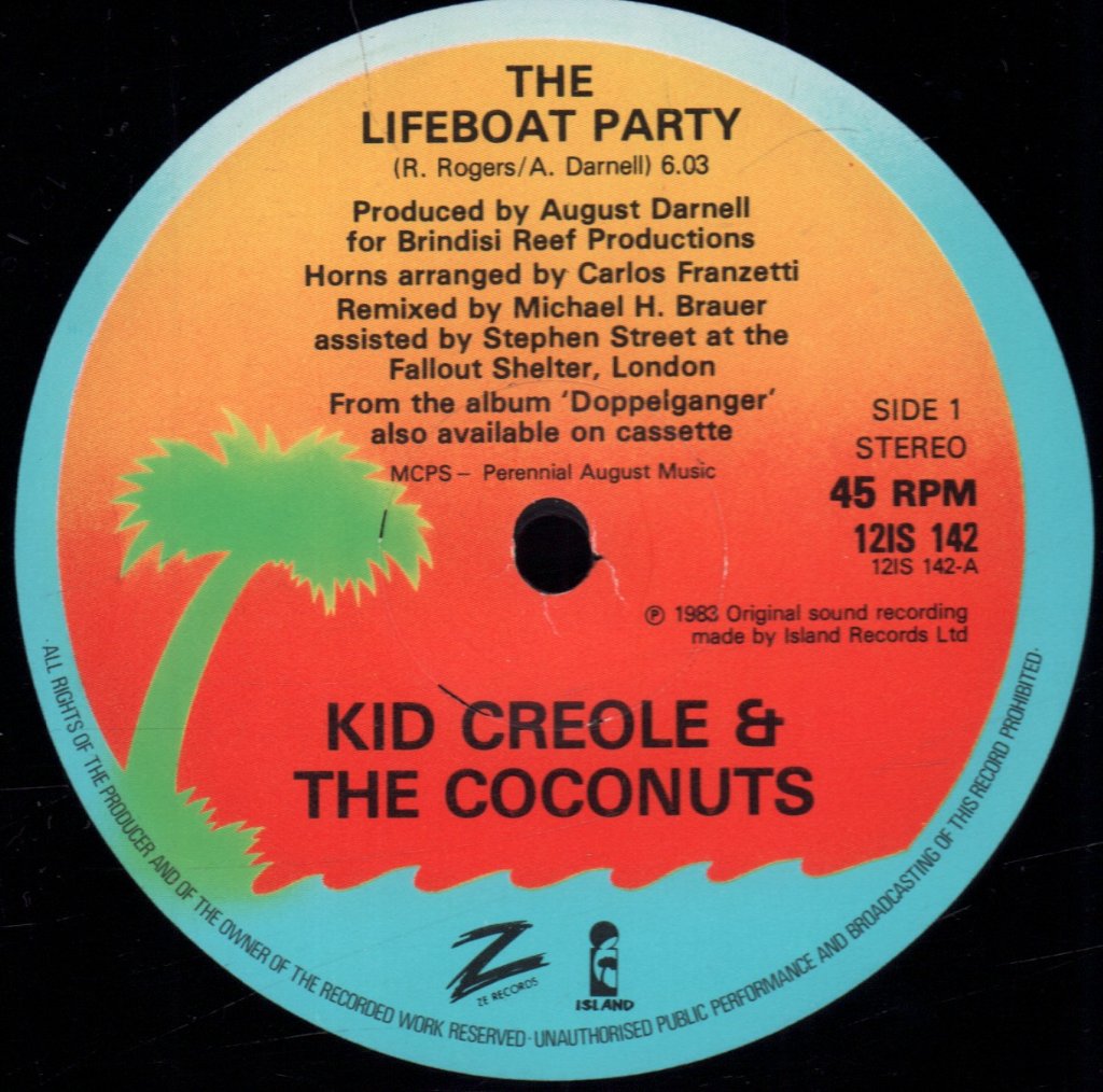Kid Creole And The Coconuts - Lifeboat Party - 12 Inch