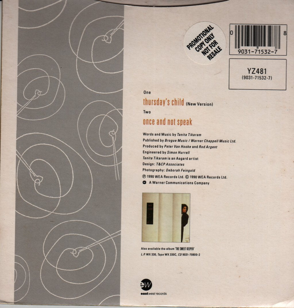 Tanita Tikaram - Thursday's Child - 7 Inch