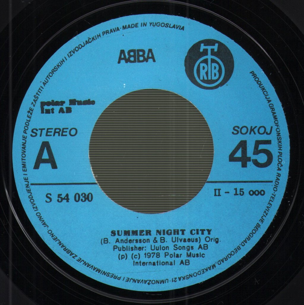 ABBA - Summer Night City - 7 Inch