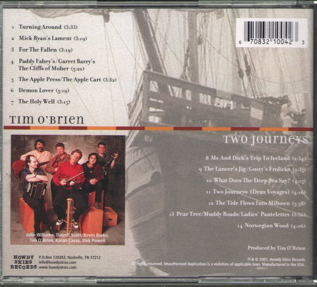 Tim O'brien - Two Journeys - Cd