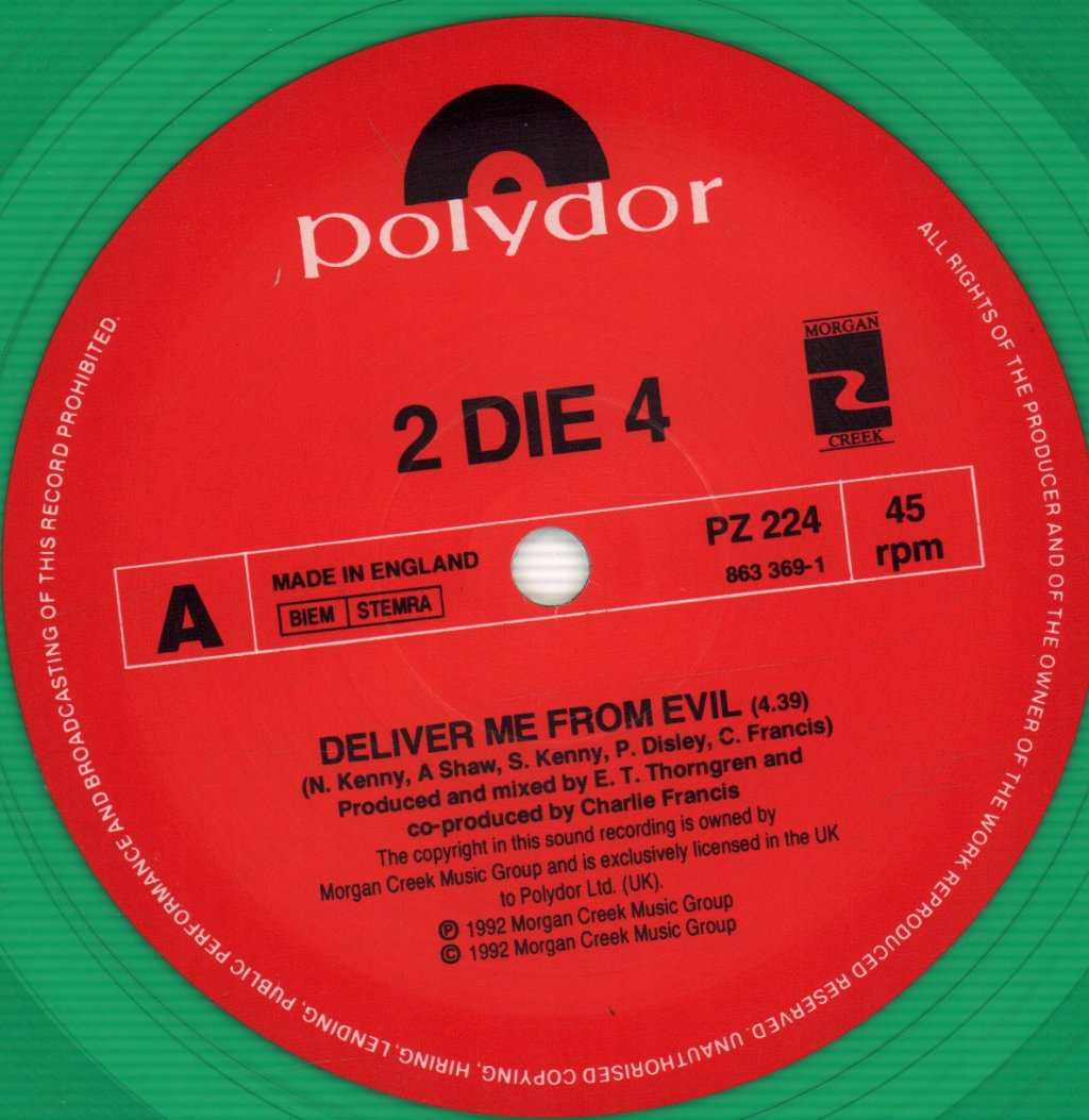 2 Die 4 - Deliver Me From Evil - 12 Inch