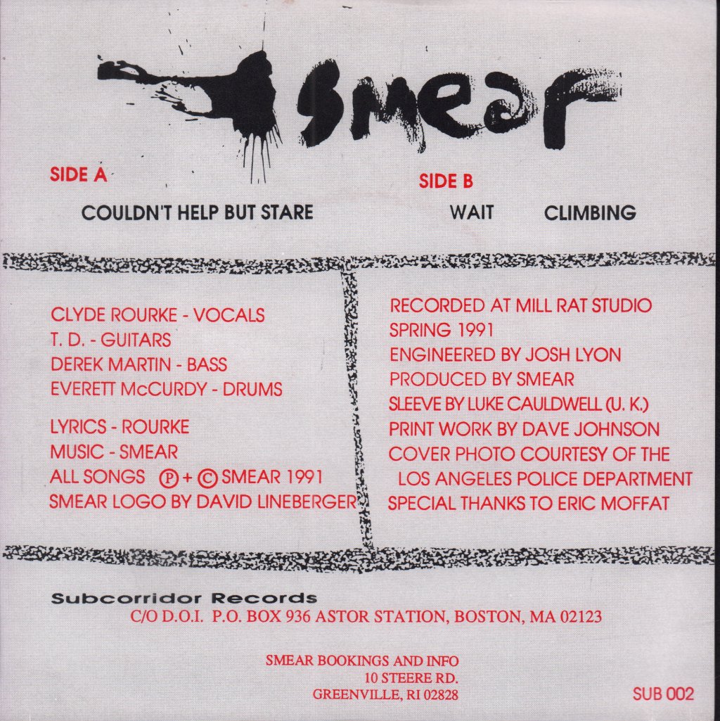 Smear - Couldn't Help But Stare - 7 Inch