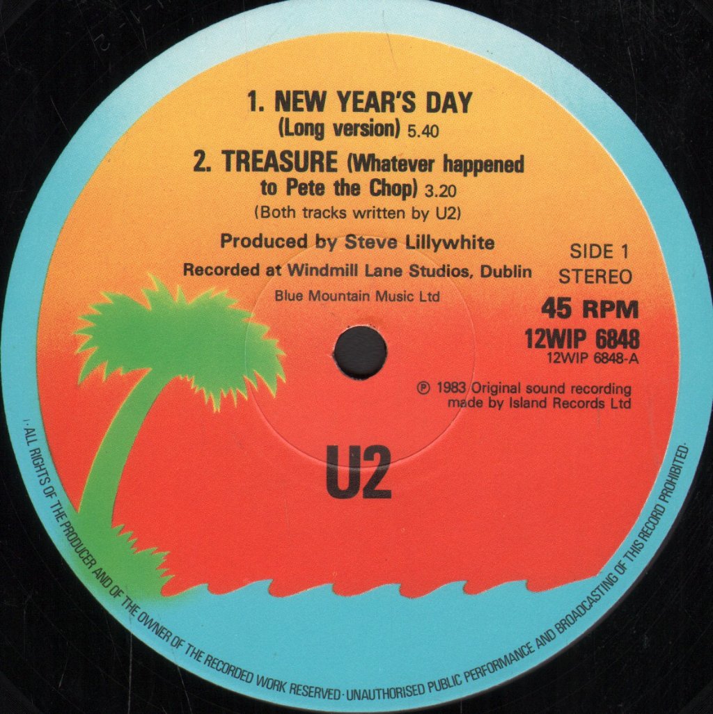 U2 - New Years Day - 12 Inch