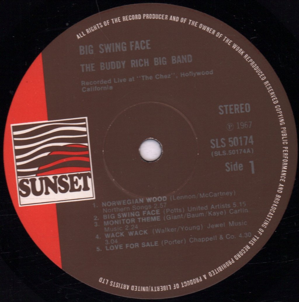 Buddy Rich Big Band - Big Swing Face - Lp