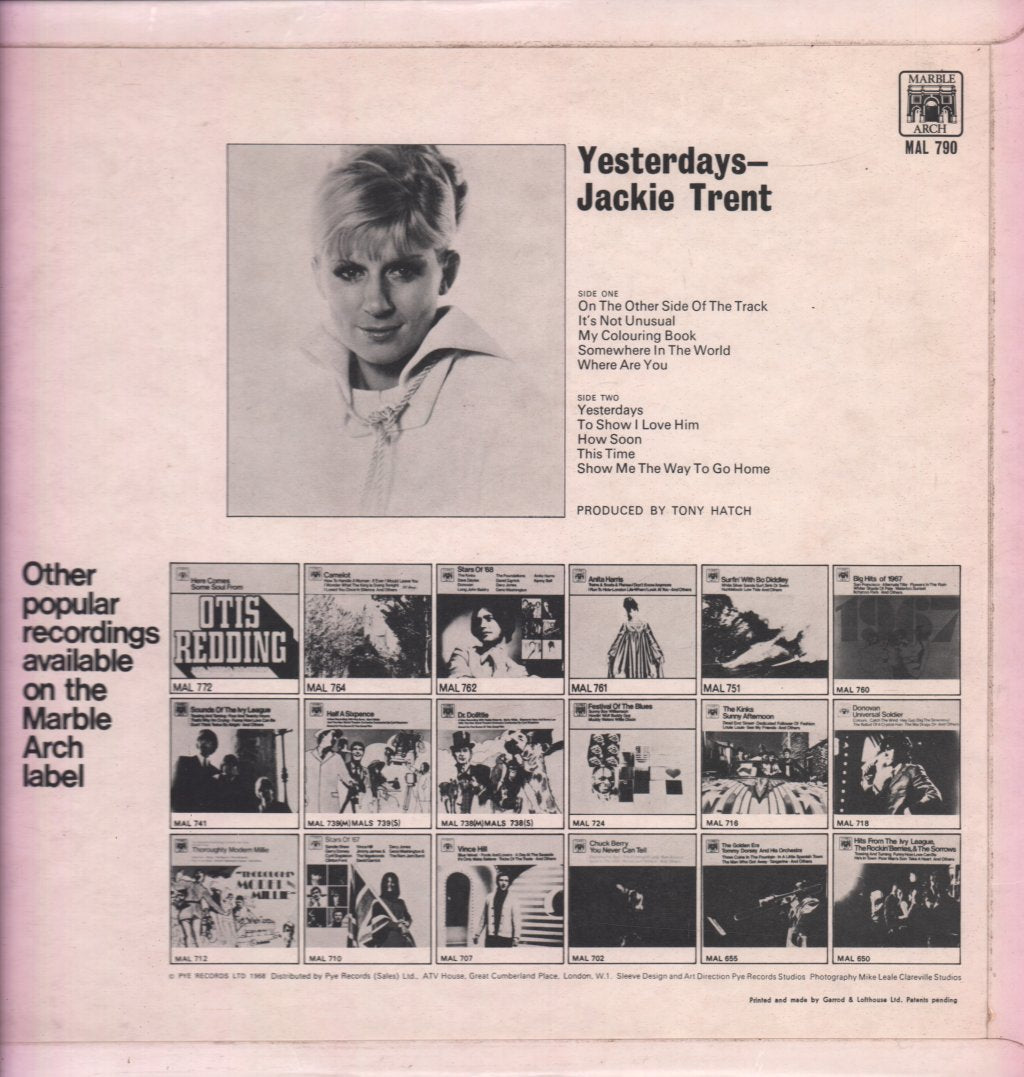 Jackie Trent - Yesterdays - Lp
