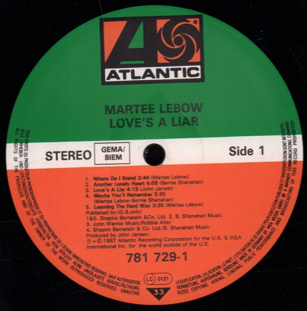 Martee Lebow - Love's A Liar - Lp