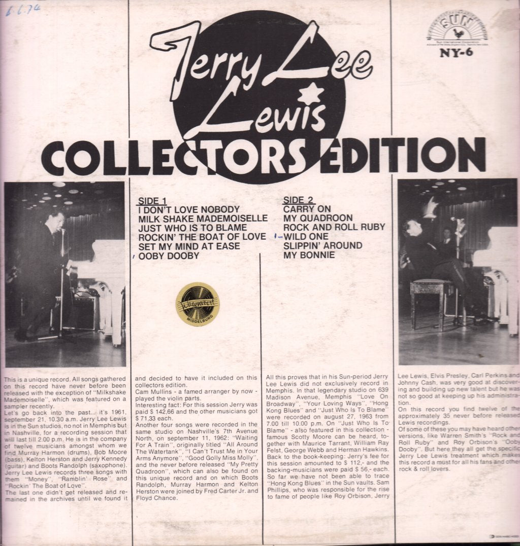 Jerry Lee Lewis - Collectors Edition - Lp