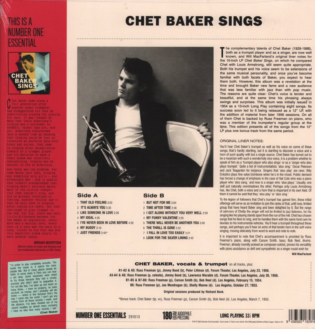 Chet Baker - Chet Baker Sings - Lp