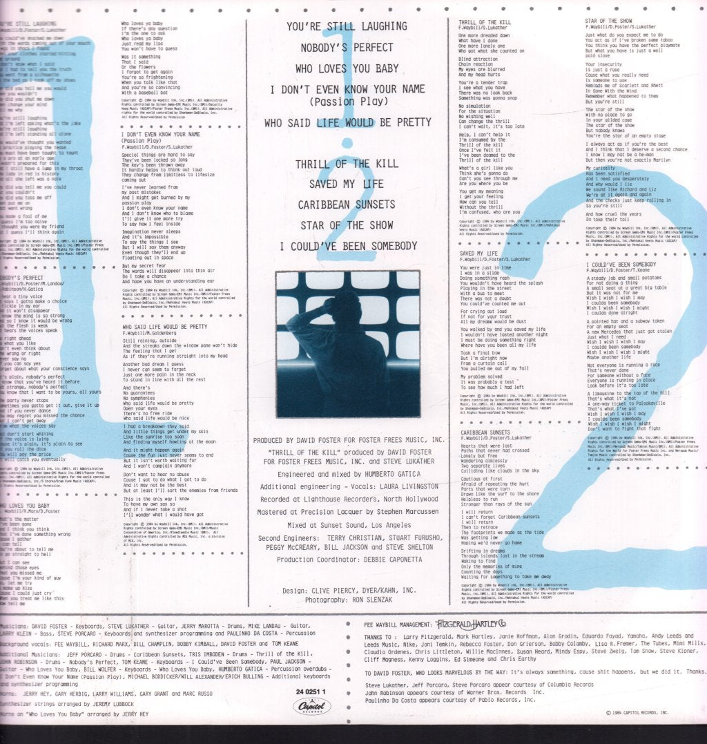 Fee Waybill - Read My Lips - Lp