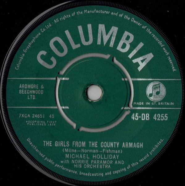 Michael Holliday With Norrie Paramor and his Orchestra - Palace Of Love / The Girls From The County Armagh - 7 Inch
