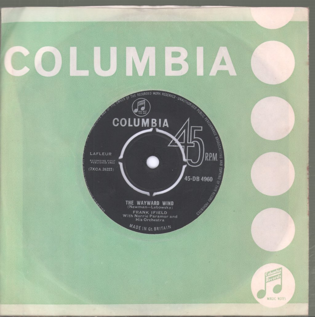 Frank Ifield With Norrie Paramor And His Orchestra - Wayward Wind - 7 Inch