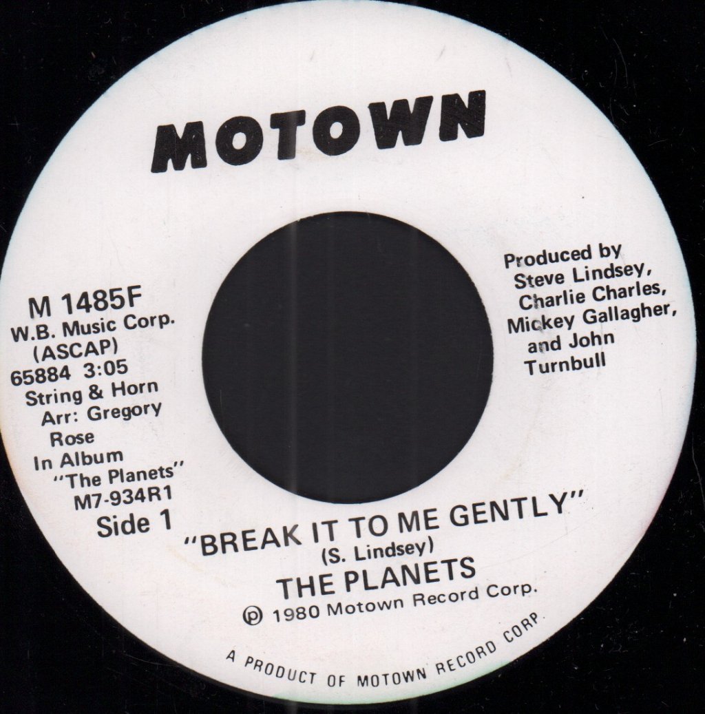 Planets (Synth Pop/New Wave Group) - Break It To Me Gently - 7 Inch