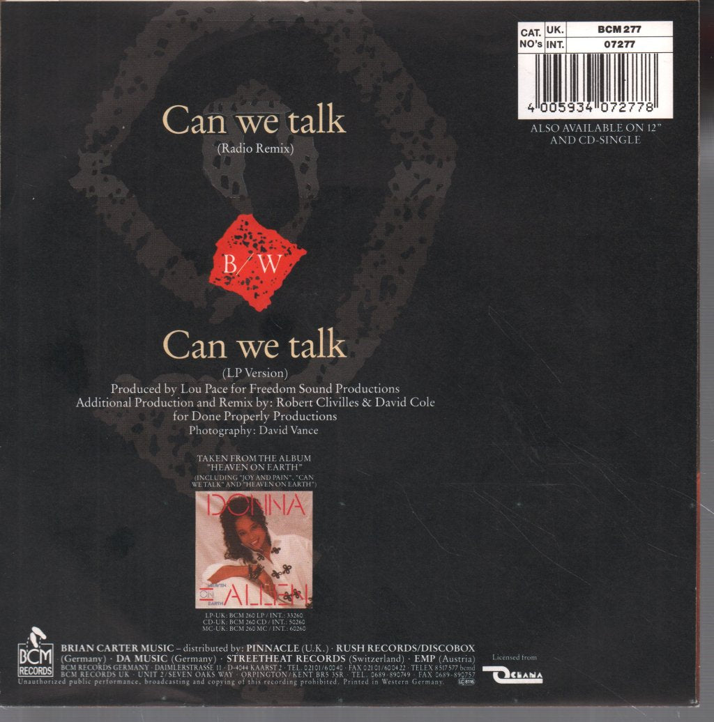 Donna Allen - Can We Talk - 7 Inch